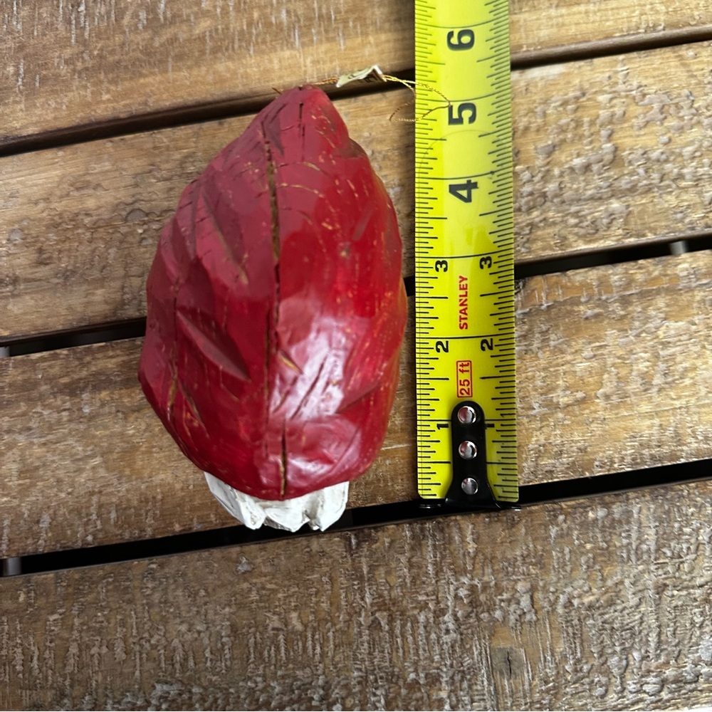Vintage Hand Carved‎ And Painted Resin Santa Father Christmas Tree Ornament - Picture 3 of 5
